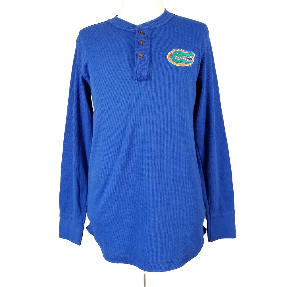 Colony Florida Gators Henley shirt men's XL extra large Blue waffle thermal long